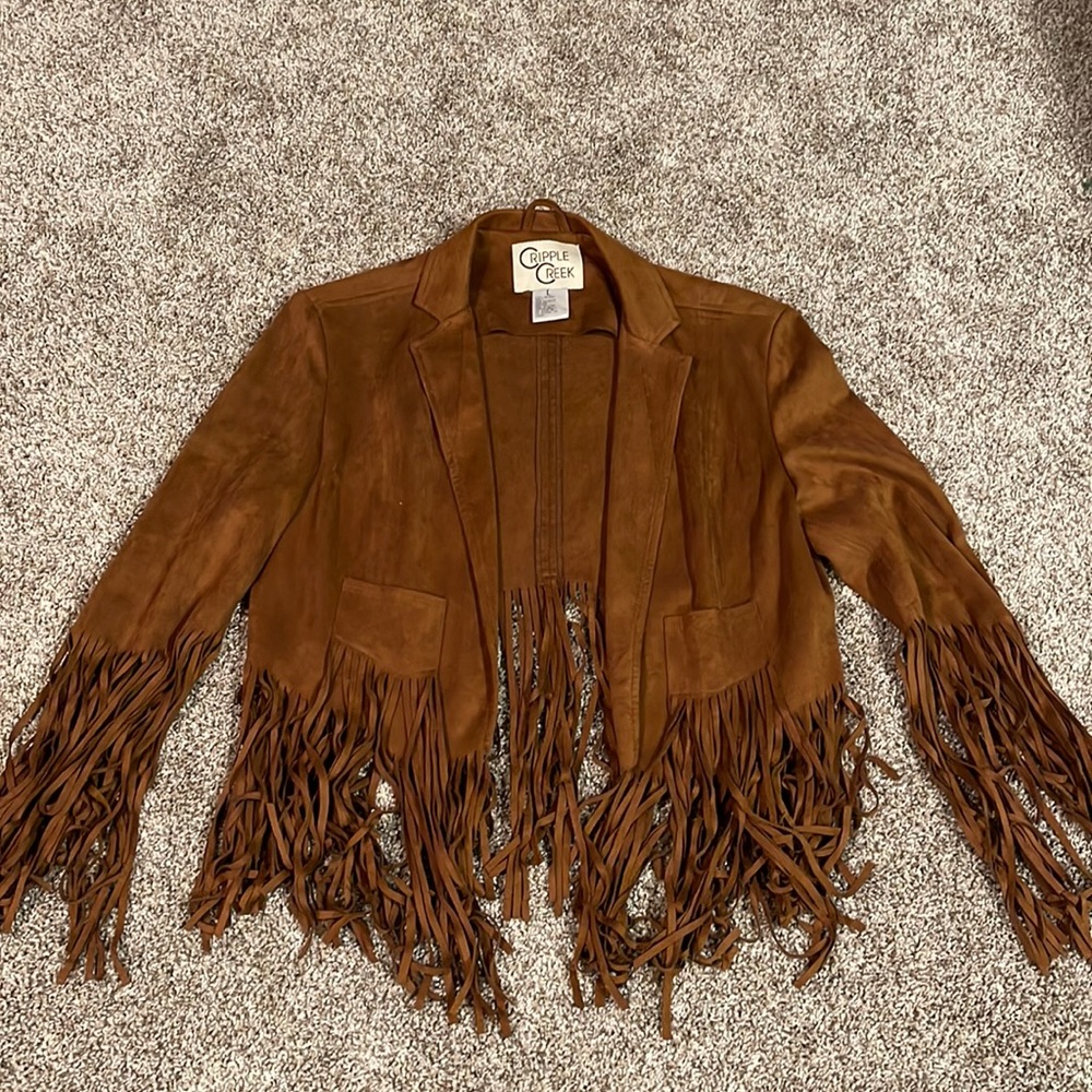 Suede Fringe Jacket